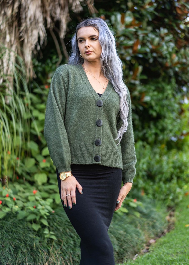 Koru Merino Possum V Neck Cardigan image 1